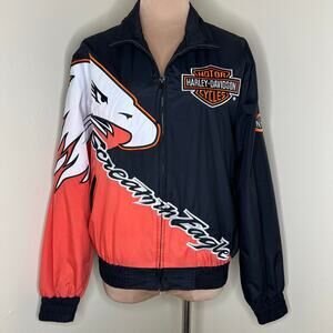 Harley Davidson Screaming Eagle Jacket Womens Small NHRA Racing Motorcycle Biker